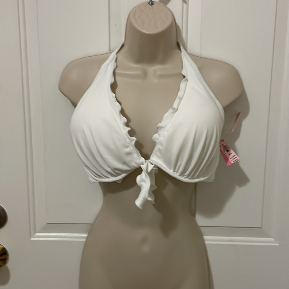 Victoria’s Secret white halter bikini top